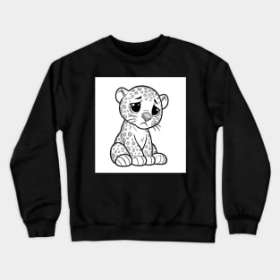 Kleurplaten Kind Kleurplaat panter Crewneck Sweatshirt